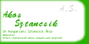 akos sztancsik business card